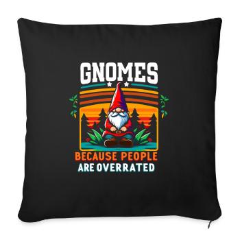 Garden Gnomes Gnome Lover Funny Gnome Gardening - Sofa pillowcase 17,3'' x 17,3'' (45 x 45 cm) - black - Front