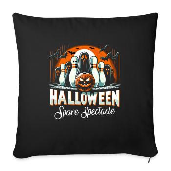 Drôle de bowling équipe bowler grève bowling club - Housse de coussin décorative 45 x 45 cm - noir - Devant