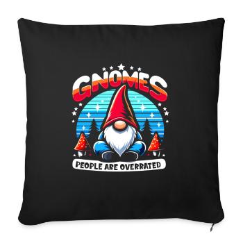 Garden Gnomes Gnome Lover Funny Gnome Gardening - Sofa pillowcase 17,3'' x 17,3'' (45 x 45 cm) - black - Front