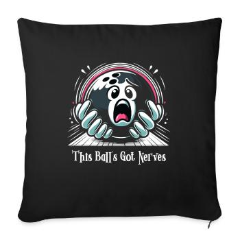 Funny bowling team bowler strike bowling club - Sofa pillowcase 17,3'' x 17,3'' (45 x 45 cm) - black - Front