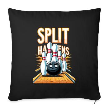 Funny bowling team bowler strike bowling club - Sofa pillowcase 17,3'' x 17,3'' (45 x 45 cm) - black - Front
