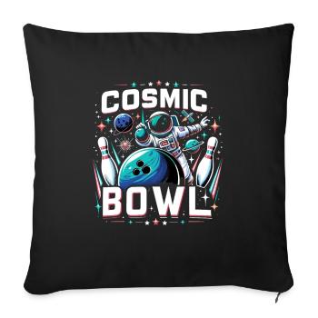 Funny bowling team bowler strike bowling club - Sofa pillowcase 17,3'' x 17,3'' (45 x 45 cm) - black - Front