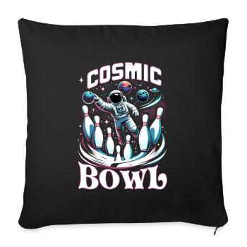 Funny bowling team bowler strike bowling club - Sofa pillowcase 17,3'' x 17,3'' (45 x 45 cm) - black - Front