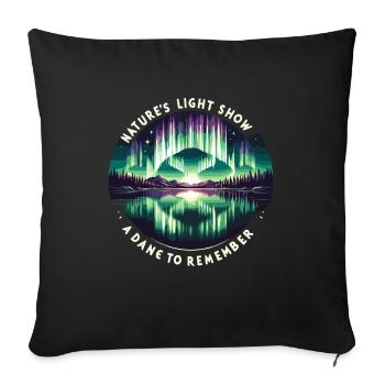 Aurora Aurora Tracker Alaska Wilderness - Sofa pillowcase 17,3'' x 17,3'' (45 x 45 cm) - black - Front