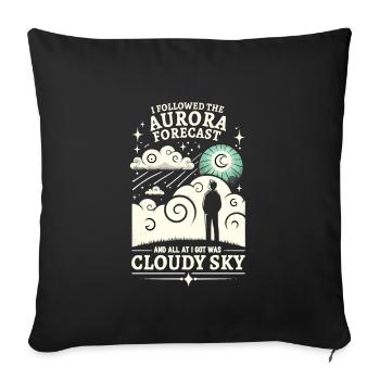 Aurora Aurora Tracker Alaska Wilderness - Sofa pillowcase 17,3'' x 17,3'' (45 x 45 cm) - black - Front