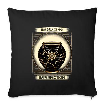 Kintsugi Kintsukuroi Imperfekte Japanische Kunst - Sofakissenbezug 45 x 45 cm - Schwarz - Vorne