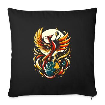 Kintsugi Kintsukuroi Imperfekte Japanische Kunst - Sofakissenbezug 45 x 45 cm - Schwarz - Vorne