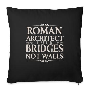 Jules César Histoire romaine Empire romain - Housse de coussin décorative 45 x 45 cm - noir - Devant