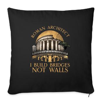 Jules César Histoire romaine Empire romain - Housse de coussin décorative 45 x 45 cm - noir - Devant