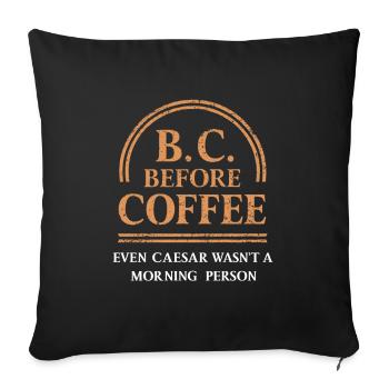 Jules César Histoire romaine Empire romain - Housse de coussin décorative 45 x 45 cm - noir - Devant