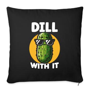 Pickle Lover Funny Pickle Dill Pickle Pickled - Sofa pillowcase 17,3'' x 17,3'' (45 x 45 cm) - black - Front