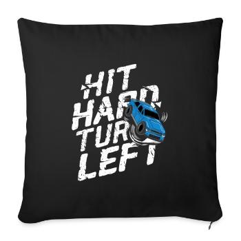 Derby de démonstration Derby de démolition Derby de démolition - Housse de coussin décorative 45 x 45 cm - noir - Devant