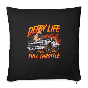 Derby de démonstration Derby de démolition Derby de démolition - Housse de coussin décorative 45 x 45 cm - noir - Devant