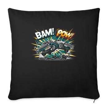 Derby de démonstration Derby de démolition Derby de démolition - Housse de coussin décorative 45 x 45 cm - noir - Devant