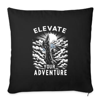 Klettern Outdoor-abenteuer Bouldern - Sofakissenbezug 45 x 45 cm - Schwarz - Vorne
