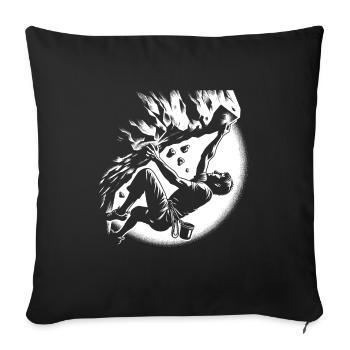 Klettern Outdoor-abenteuer Bouldern - Sofakissenbezug 45 x 45 cm - Schwarz - Vorne
