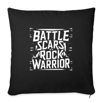 Climbing, Outdoor adventure, Bouldering - Sofa pillowcase 17,3'' x 17,3'' (45 x 45 cm) - black - Front