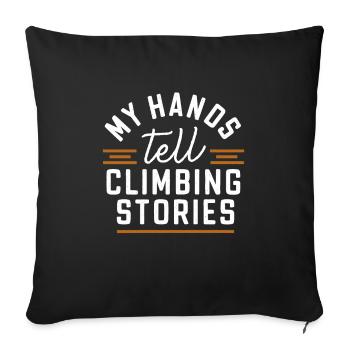 Klettern Outdoor-abenteuer Bouldern - Sofakissenbezug 45 x 45 cm - Schwarz - Vorne