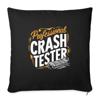 Luge Neige Luge Sport d’hiver Winter Outdood - Housse de coussin décorative 45 x 45 cm - noir - Devant