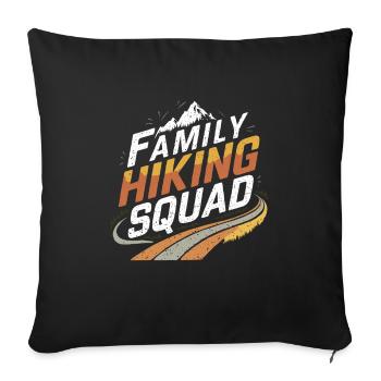 Scout Camping Randonnée en plein air autour d’un feu de camp - Housse de coussin décorative 45 x 45 cm - noir - Devant