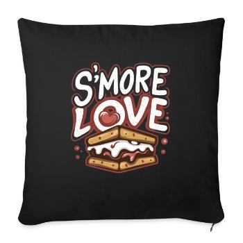 Scout Camping Randonnée en plein air autour d’un feu de camp - Housse de coussin décorative 45 x 45 cm - noir - Devant