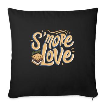 Scout Camping Randonnée en plein air autour d’un feu de camp - Housse de coussin décorative 45 x 45 cm - noir - Devant