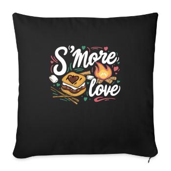 Scout Camping Randonnée en plein air autour d’un feu de camp - Housse de coussin décorative 45 x 45 cm - noir - Devant