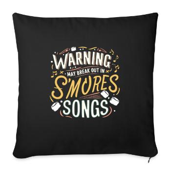 Scout Camping Randonnée en plein air autour d’un feu de camp - Housse de coussin décorative 45 x 45 cm - noir - Devant