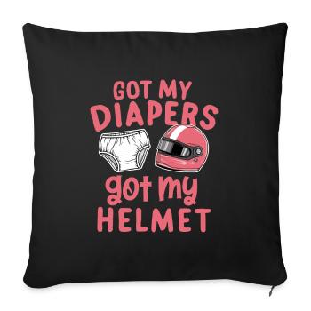 Derby de démonstration Derby de démolition Derby de démolition - Housse de coussin décorative 45 x 45 cm - noir - Devant