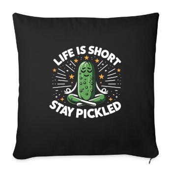 Pickle Lover Funny Pickle Dill Pickle Pickled - Sofa pillowcase 17,3'' x 17,3'' (45 x 45 cm) - black - Front