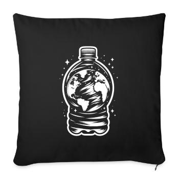 Anti-littering No Environmental Waste Recycle - Sofa pillowcase 17,3'' x 17,3'' (45 x 45 cm) - black - Front