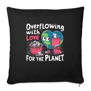 Anti-littering No Environmental Waste Recycle - Sofa pillowcase 17,3'' x 17,3'' (45 x 45 cm) - black - Front