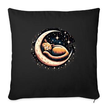 Chat, Astronaute, Astronomie, Système Solaire Externe - Housse de coussin décorative 45 x 45 cm - noir - Devant