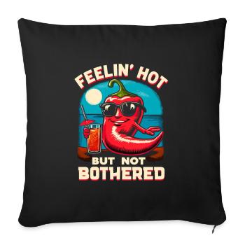 Amateurs de cuisine épicée, Chili Peppers Chef - Housse de coussin décorative 45 x 45 cm - noir - Devant