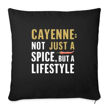 Amateurs de cuisine épicée, Chili Peppers Chef - Housse de coussin décorative 45 x 45 cm - noir - Devant