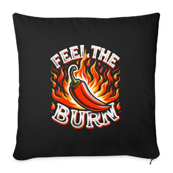 Lovers of spicy food, Chili Peppers Chef - Sofa pillowcase 17,3'' x 17,3'' (45 x 45 cm) - black - Front