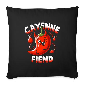 Amateurs de cuisine épicée, Chili Peppers Chef - Housse de coussin décorative 45 x 45 cm - noir - Devant