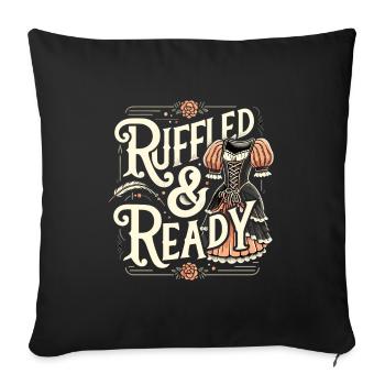 Renaissance-jahrmarkt-outfit Mittelalterlicher - Sofakissenbezug 45 x 45 cm - Schwarz - Vorne