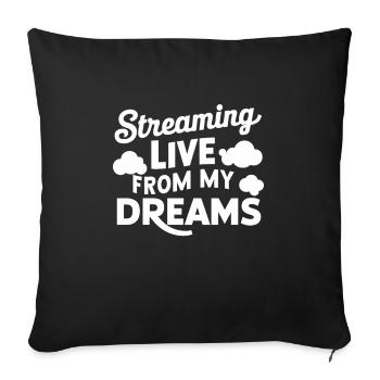 Parler dans le sommeil, Somniloquie, Parler dans le sommeil - Housse de coussin décorative 45 x 45 cm - noir - Devant