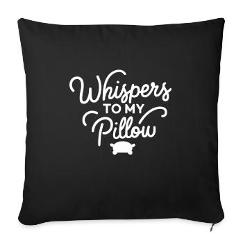 Parler dans le sommeil, Somniloquie, Parler dans le sommeil - Housse de coussin décorative 45 x 45 cm - noir - Devant