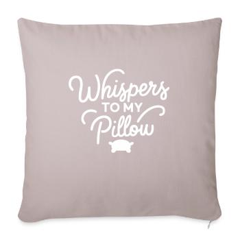Speaking in Sleep, Somniloquy, Speaking in Sleep - Sofa pillowcase 17,3'' x 17,3'' (45 x 45 cm) - light taupe - Front