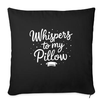 Parler dans le sommeil, Somniloquie, Parler dans le sommeil - Housse de coussin décorative 45 x 45 cm - noir - Devant