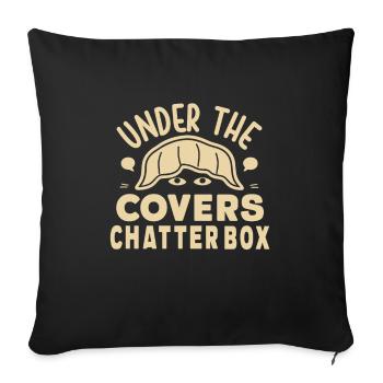 Parler dans le sommeil, Somniloquie, Parler dans le sommeil - Housse de coussin décorative 45 x 45 cm - noir - Devant