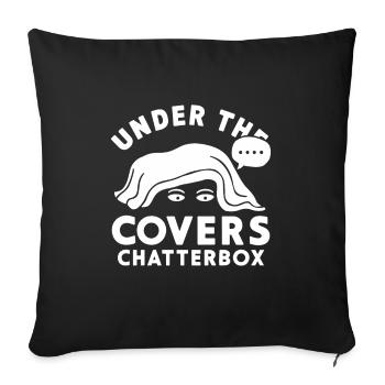 Parler dans le sommeil, Somniloquie, Parler dans le sommeil - Housse de coussin décorative 45 x 45 cm - noir - Devant