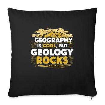 Geologie-steinjagd Achat-jäger-steinsammeln - Sofakissenbezug 45 x 45 cm - Schwarz - Vorne