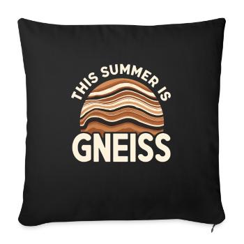 Geologie-steinjagd Achat-jäger-steinsammeln - Sofakissenbezug 45 x 45 cm - Schwarz - Vorne