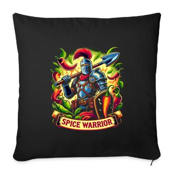 Amateurs de cuisine épicée, Chili Peppers Chef - Housse de coussin décorative 45 x 45 cm - noir - Devant