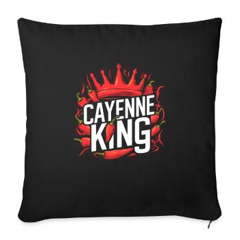 Amateurs de cuisine épicée, Chili Peppers Chef - Housse de coussin décorative 45 x 45 cm - noir - Devant