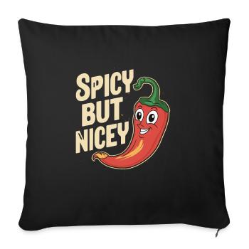 Amateurs de cuisine épicée, Chili Peppers Chef - Housse de coussin décorative 45 x 45 cm - noir - Devant