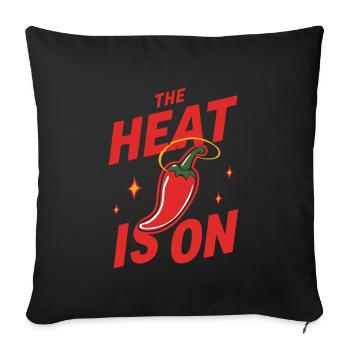 Amateurs de cuisine épicée, Chili Peppers Chef - Housse de coussin décorative 45 x 45 cm - noir - Devant
